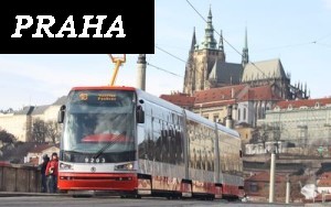 Tramvaj v Praze Fotografie Tramvaje pod hradčanama